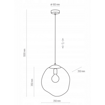 TK Lighting lampa wisząca Sol 1xE27 max 60W czarna/grafit (4264)